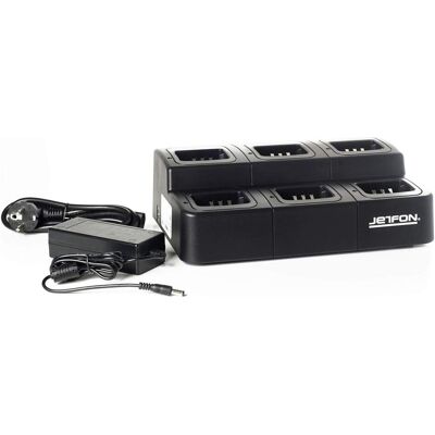 Jetfon - 6-Fach-Ladegerät für Kenwood Funkgeräte und Batterien Jetfon - 6-Fach-Ladegerät für Kenwood Funkgeräte und Batterien