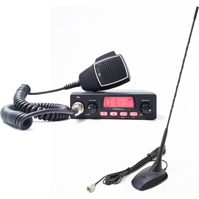 Aim TTi CB TTi TCB-550 EVO-Funkpaket, VOX, NB-Filter, 12–24 V mit PNI Extra 48-Antenne mit Magnet, 26–30 MHz, Walkie Talkie, Mehrfarbig Aim TTi CB TTi TCB-550 EVO-Funkpaket, VOX, NB-Filter, 12–24 V mit PNI Extra 48-Antenne mit Magnet, 26–30 MHz, Walkie Talkie, Mehrfarbig