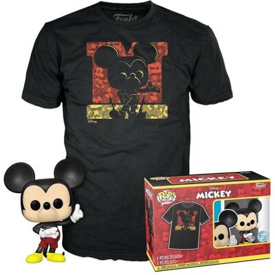 Funko Disney POP! & Tee Vinyl Figur & T-Shirt Set Mickey(DGLT) Grösse S Funko Disney POP! & Tee Vinyl Figur & T-Shirt Set Mickey(DGLT) Grösse S