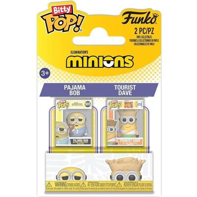 Funko Minions Bitty POP! Vinyl figurines Pajama Bob & Tourist Dave 2 cm Funko Minions Bitty POP! Vinyl figurines Pajama Bob & Tourist Dave 2 cm