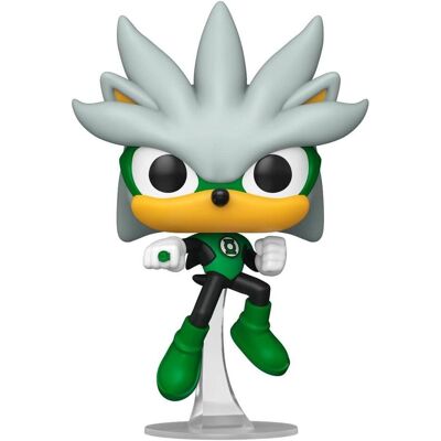 Funko Sonic X Justice League of America - 592 - Silver as The Green Lantern POP Games Funko Sonic X Justice League of America - 592 - Silver as The Green Lantern POP Games