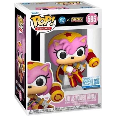 Funko Sonic X Justice League of America - 595 - Amy as Wonder Woman POP Games Funko Sonic X Justice League of America - 595 - Amy as Wonder Woman POP Games