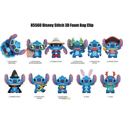Monogram Int., Schlüsselanhänger, Lilo & Stitch 3D PVC-Taschenanhänger Kostüme Serie 3 Display (24), Mehrfarbig Monogram Int., Schlüsselanhänger, Lilo & Stitch 3D PVC-Taschenanhänger Kostüme Serie 3 Display (24), Mehrfarbig