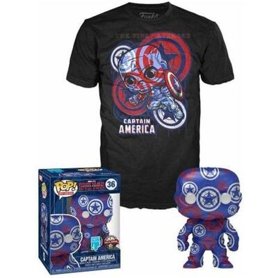 Funko Pop! Captain America Art Series (36) T-Shirt (XL) PTF Funko Pop! Captain America Art Series (36) T-Shirt (XL) PTF