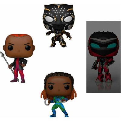 Funko Marvel POP! Movies Vinyl Figuren 4er-Pack Black Panther Wakanda Forever 9 cm Funko Marvel POP! Movies Vinyl Figuren 4er-Pack Black Panther Wakanda Forever 9 cm