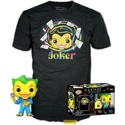 Funko DC Comics POP! & Tee set figurine et T-Shirt Joker (BKLT) (M) Funko DC Comics POP! & Tee set figurine et T-Shirt Joker (BKLT) (M)