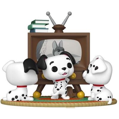 Funko 101 Dalmatiner POP Moment Vinyl Figuren Rolly, Patch & Lucky with TV 9 cm Funko 101 Dalmatiner POP Moment Vinyl Figuren Rolly, Patch & Lucky with TV 9 cm