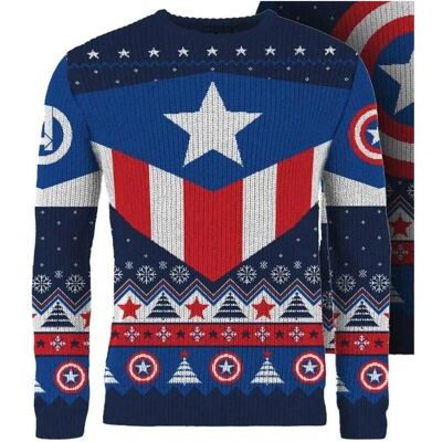 Harry Potter, Unisex, Pullover, Captain America pull de Noël (XS), Mehrfarbig, (XS) Harry Potter, Unisex, Pullover, Captain America pull de Noël (XS), Mehrfarbig, (XS)