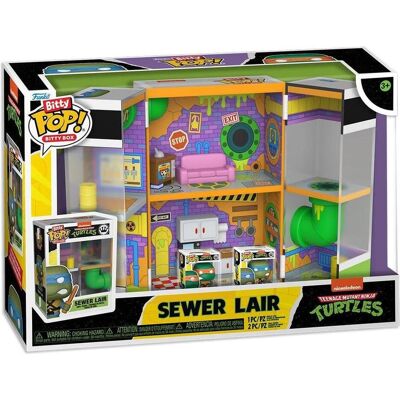 Funko Teenage Mutant Ninja Turtles Bitty POP! Bitty Box Display mit 2 Vinyl Figuren Sewer Lair Funko Teenage Mutant Ninja Turtles Bitty POP! Bitty Box Display mit 2 Vinyl Figuren Sewer Lair