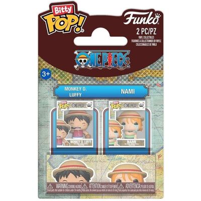 Funko One Piece Bitty POP! Vinyl figurines Monkey D. Luffy & Nami 2 cm Funko One Piece Bitty POP! Vinyl figurines Monkey D. Luffy & Nami 2 cm