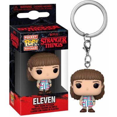 Funko, Schlüsselanhänger, Portachiavi Pop! Stranger Things S4 : Eleven, Mehrfarbig Funko, Schlüsselanhänger, Portachiavi Pop! Stranger Things S4 : Eleven, Mehrfarbig