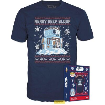 Funko Star Wars Holiday POP! Tees T-Shirt R2-D2 Snowman Grösse S Funko Star Wars Holiday POP! Tees T-Shirt R2-D2 Snowman Grösse S