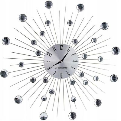 Esperanza, Wanduhr, EHC002 Wanduhr Mechanische Wanduhr Rund Edelstahl (50 cm) Esperanza, Wanduhr, EHC002 Wanduhr Mechanische Wanduhr Rund Edelstahl (50 cm)