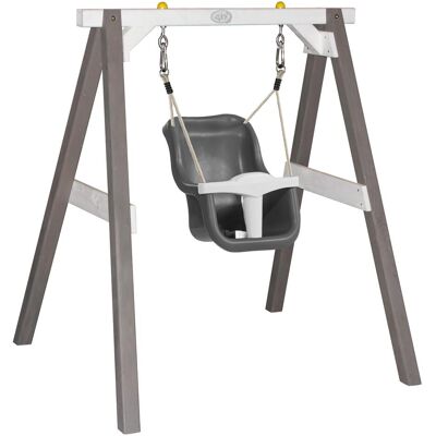 Axi Babyschaukel Grau/Weiss mit Sitz Grau/Weiss Axi Babyschaukel Grau/Weiss mit Sitz Grau/Weiss