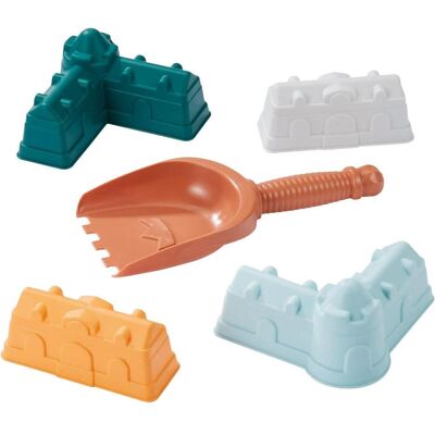 Ecoiffier Sandformen „Burg“ mit Schaufel, 5 Stk. Ecoiffier Sandformen „Burg“ mit Schaufel, 5 Stk.