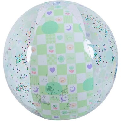 Jilong PIŁKA PLAŻOWA DMUCHANA 50CM BROKAT ZIELONY 53197 Jilong PIŁKA PLAŻOWA DMUCHANA 50CM BROKAT ZIELONY 53197