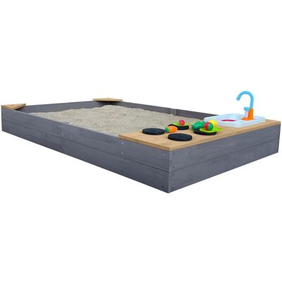 Axi Kelly - Sandkasten mit Spielküchenzeile Axi Kelly - Sandkasten mit Spielküchenzeile