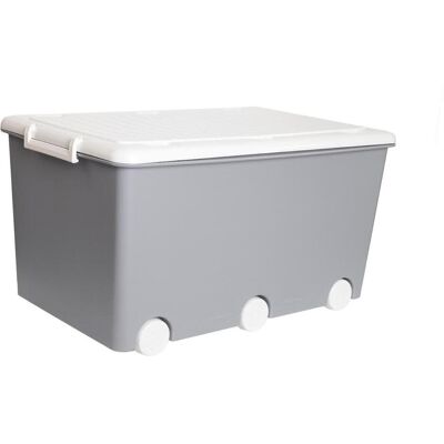 Tega Baby, Spielzeugaufbewahrung, Mehrzweck-Spielzeugkiste auf Rädern Tega Grey Tega Baby, Spielzeugaufbewahrung, Mehrzweck-Spielzeugkiste auf Rädern Tega Grey