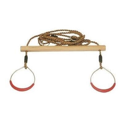 NSH Nordic NORDIC PLAY Trapezgynge aus Holz mit Ringen - Trapeze Swing NSH Nordic NORDIC PLAY Trapezgynge aus Holz mit Ringen - Trapeze Swing