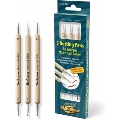 Noris Spiele GmbH Mnz - 3 Dotting Pen'S Doppelseitig - art supplies Noris Spiele GmbH Mnz - 3 Dotting Pen'S Doppelseitig - art supplies