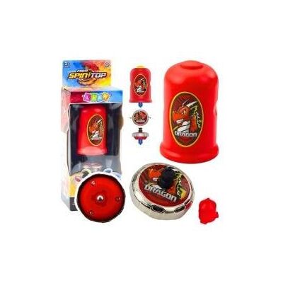 Lean Toys Flying Disc Dragon Kreisel Launcher Set Rot Lean Toys Flying Disc Dragon Kreisel Launcher Set Rot
