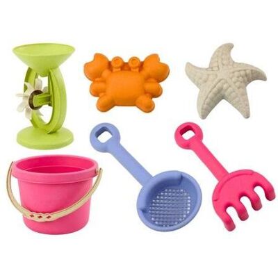 Lean Toys Ein Satz pastellfarbener Sandspielzeuge Lean Toys Ein Satz pastellfarbener Sandspielzeuge
