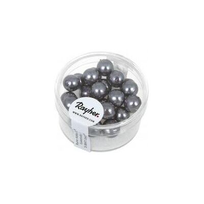 Rayher Renaissance Glaswachsperlen, 8mm ø, anthrazit Rayher Renaissance Glaswachsperlen, 8mm ø, anthrazit