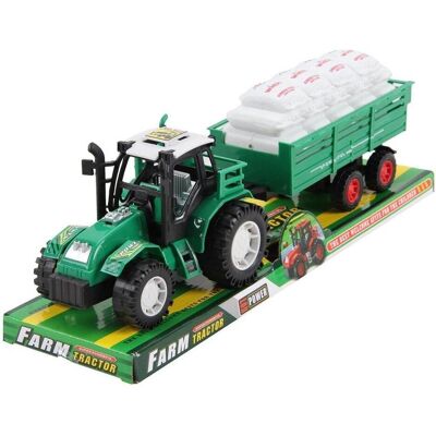 Trifox Traktor mit Anhänger und Getreide Trifox Traktor mit Anhänger und Getreide