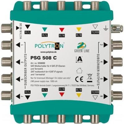Polytron Kaskaden-Multischalter PSG 508 C 5/8 SAT/terr. aktiv (Multischalter), SAT Zubehör Polytron Kaskaden-Multischalter PSG 508 C 5/8 SAT/terr. aktiv (Multischalter), SAT Zubehör