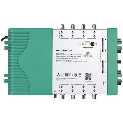 Polytron Kaskaden-Multischalter PSG 516 QII 5/16,terr. aktiv,22 kHz,inkl.Netzteil (Multischalter), SAT Zubehör Polytron Kaskaden-Multischalter PSG 516 QII 5/16,terr. aktiv,22 kHz,inkl.Netzteil (Multischalter), SAT Zubehör