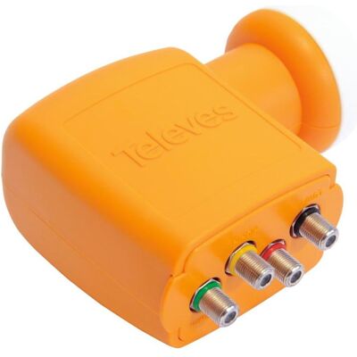 Televes Quattro-LNB-Konverter (Quattro LNB, 40mm), LNB, Orange Televes Quattro-LNB-Konverter (Quattro LNB, 40mm), LNB, Orange
