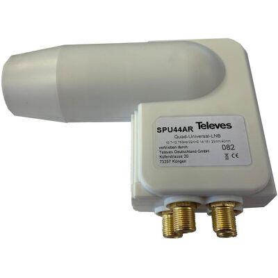Televes Speisesystem-Quad 40mm f.Multifeed 3Gr SPU44AR (Quad LNB, 40mm), LNB Televes Speisesystem-Quad 40mm f.Multifeed 3Gr SPU44AR (Quad LNB, 40mm), LNB