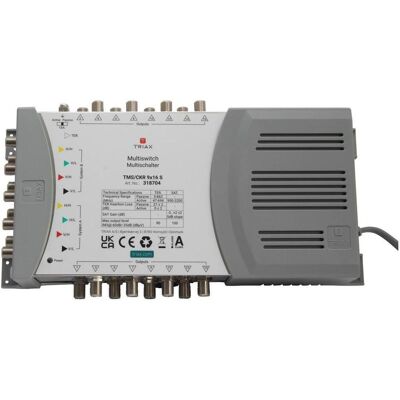 Triax TMS/CKR 9x16S DiSEqC-Multischalter 9/16 (DiSEqC), SAT Zubehör, Grau Triax TMS/CKR 9x16S DiSEqC-Multischalter 9/16 (DiSEqC), SAT Zubehör, Grau