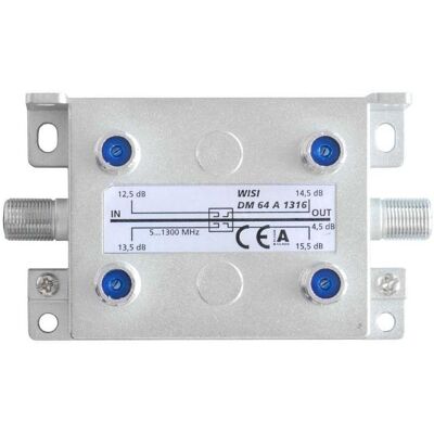 WISI Abzweiger DM 64 A 1316 4-fach 12.5...15.5dB (Verteiler und Abzweiger), Antennenkabel WISI Abzweiger DM 64 A 1316 4-fach 12.5...15.5dB (Verteiler und Abzweiger), Antennenkabel