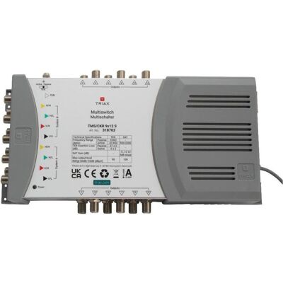 Triax TMS/CKR 9x12S DiSEqC-Multischalter 9/12, SAT Zubehör, Grau Triax TMS/CKR 9x12S DiSEqC-Multischalter 9/12, SAT Zubehör, Grau