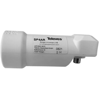 Televes Speisesystem SP 4 AR DIGITAL 3 Grad EINZEL Feedaufnahme 23/40mm (Single LNB, 40mm), LNB Televes Speisesystem SP 4 AR DIGITAL 3 Grad EINZEL Feedaufnahme 23/40mm (Single LNB, 40mm), LNB