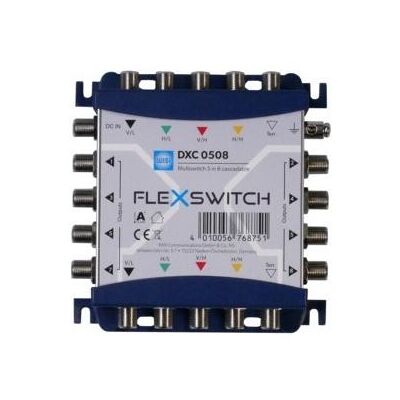 WISI FLEXSWITCH Multischalter DXC0508 5in8 kaskadierbar (Multischalter), SAT Zubehör, Rot, Grün, Schwarz, Gelb WISI FLEXSWITCH Multischalter DXC0508 5in8 kaskadierbar (Multischalter), SAT Zubehör, Rot, Grün, Schwarz, Gelb