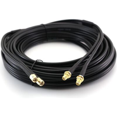OEM Coaxial Cable SMA Male / SMA Female Duplex CC-SM-SF-10-D (Antennenkabel), Antennenkabel OEM Coaxial Cable SMA Male / SMA Female Duplex CC-SM-SF-10-D (Antennenkabel), Antennenkabel