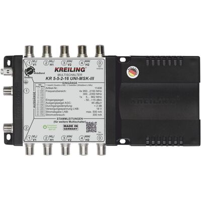 Kreiling UNI KR 5-5-2-16 UNI-MSK-III Kask.MS Se.III Ausg.f.je 16 Rec.Netzt.W (Multischalter), SAT Zubehör Kreiling UNI KR 5-5-2-16 UNI-MSK-III Kask.MS Se.III Ausg.f.je 16 Rec.Netzt.W (Multischalter), SAT Zubehör