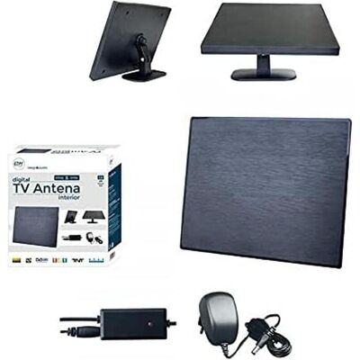 EDM TV-Antenne 52023 Design Series UHF Innen (Zimmerantenne, DVB-T / -T2), SAT Spiegel + SAT Antennen, Schwarz EDM TV-Antenne 52023 Design Series UHF Innen (Zimmerantenne, DVB-T / -T2), SAT Spiegel + SAT Antennen, Schwarz