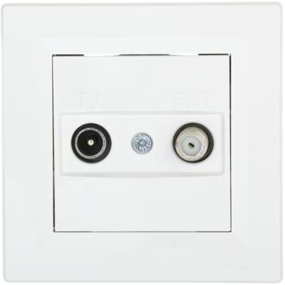 Schneider Electric Steckdose TV-SAT-Antenne final 1dB weiss - EPH3400121 (Antennendose), SAT Zubehör, Weiss Schneider Electric Steckdose TV-SAT-Antenne final 1dB weiss - EPH3400121 (Antennendose), SAT Zubehör, Weiss