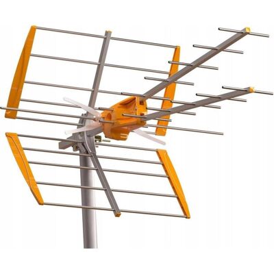 Televes TV-Antenne V+ MIX DVB-T2 U/V REF.149011 mit Verstärker (35 dB), SAT Spiegel + SAT Antennen, Orange Televes TV-Antenne V+ MIX DVB-T2 U/V REF.149011 mit Verstärker (35 dB), SAT Spiegel + SAT Antennen, Orange