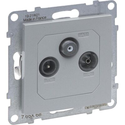 Legrand SEANO Durchgangsdose TV-R-SAT, HD-TV, Anschlussdämpfung: 14 dB (Antennendose), SAT Zubehör, Silber Legrand SEANO Durchgangsdose TV-R-SAT, HD-TV, Anschlussdämpfung: 14 dB (Antennendose), SAT Zubehör, Silber