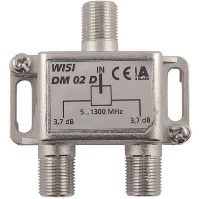WISI DM02D 5...1300 MHz, Klasse A (+10 dB) (Verteiler), SAT Zubehör, Bronze, Weiss WISI DM02D 5...1300 MHz, Klasse A (+10 dB) (Verteiler), SAT Zubehör, Bronze, Weiss
