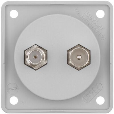 Berker 845632506 (Antennendose), SAT Zubehör, Grau Berker 845632506 (Antennendose), SAT Zubehör, Grau