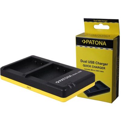 Patona BLG10 Dual Ladegerät (Kamera Akku Ladegerät), Kamera Stromversorgung, Schwarz, Gelb Patona BLG10 Dual Ladegerät (Kamera Akku Ladegerät), Kamera Stromversorgung, Schwarz, Gelb