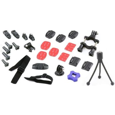 Xrec Zestaw Montażowy 29w1 Uchwyt Do Gopro Hero 1/2/3/3+/4 + Adapter Statywowy, Action Cam Zubehör Xrec Zestaw Montażowy 29w1 Uchwyt Do Gopro Hero 1/2/3/3+/4 + Adapter Statywowy, Action Cam Zubehör