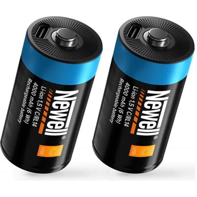 Newell NL4207 C/R14 USB-C 4000 mAh 2 szt. blister (Kamera Akku), Kamera Stromversorgung, Schwarz Newell NL4207 C/R14 USB-C 4000 mAh 2 szt. blister (Kamera Akku), Kamera Stromversorgung, Schwarz