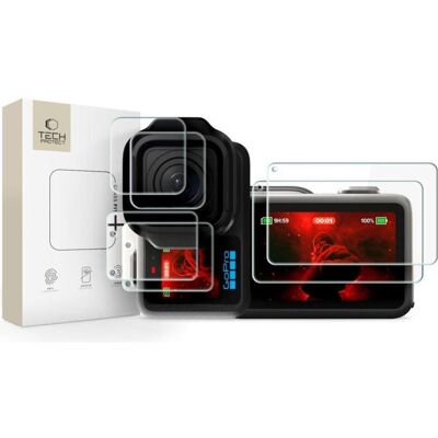 Hofi Zestaw Ochronny Tech-Protect Foil & Glass Fit+ 2-Set Gopro Mission 1 / Pro Clear, Action Cam Zubehör, Transparent Hofi Zestaw Ochronny Tech-Protect Foil & Glass Fit+ 2-Set Gopro Mission 1 / Pro Clear, Action Cam Zubehör, Transparent