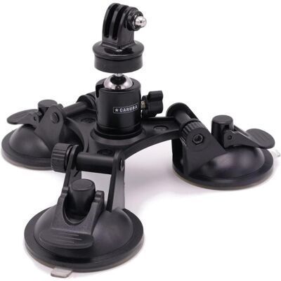 Caruba Drievoudige Zuignap PRO Mount, Action Cam Zubehör Caruba Drievoudige Zuignap PRO Mount, Action Cam Zubehör